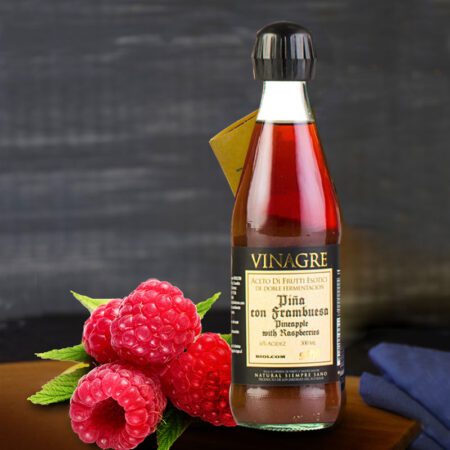 Pineapple with raspberry vinegar